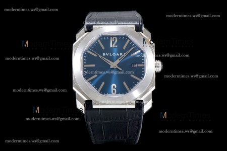 Bvlgari OCTO Series SS/LE Blu/Blk BVF Automatic 102429 BGO38C3SLD