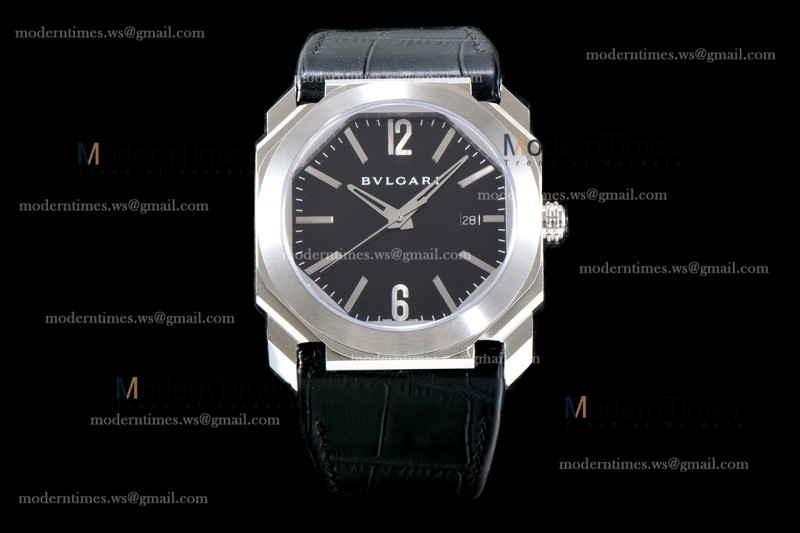 Bvlgari OCTO Series SS/LE Blk/Blk BVF Automatic 101964 BGO41BSLD