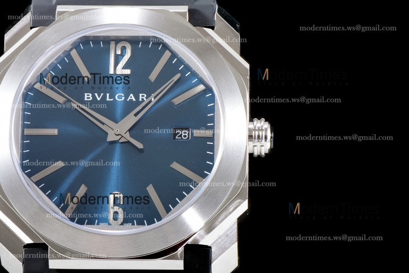 Bvlgari OCTO Series SS/RU Blu/Blk BVF Automatic 102429 BGO38C3SLD