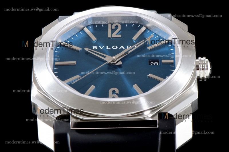 Bvlgari OCTO Series SS/RU Blu/Blk BVF Automatic 102429 BGO38C3SLD