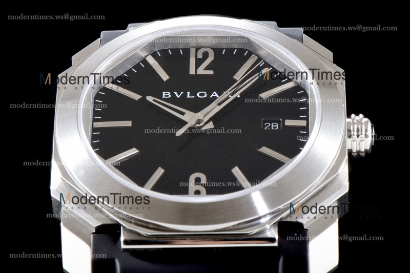 Bvlgari OCTO Series SS/RU Blk/Blk BVF Automatic 101964 BGO41BSLD