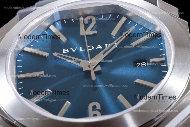 Bvlgari OCTO Series SS/RU Blu/Blk BVF Automatic 102429 BGO38C3SLD
