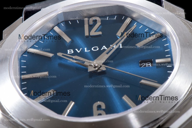 Bvlgari OCTO Series SS/LE Blu/Blk BVF Automatic 102429 BGO38C3SLD