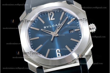 Bvlgari OCTO Series SS/RU Blu/Blk BVF Automatic 102429 BGO38C3SLD