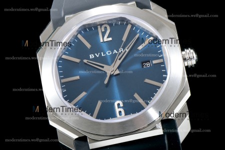 Bvlgari OCTO Series SS/RU Blu/Blk BVF Automatic 102429 BGO38C3SLD