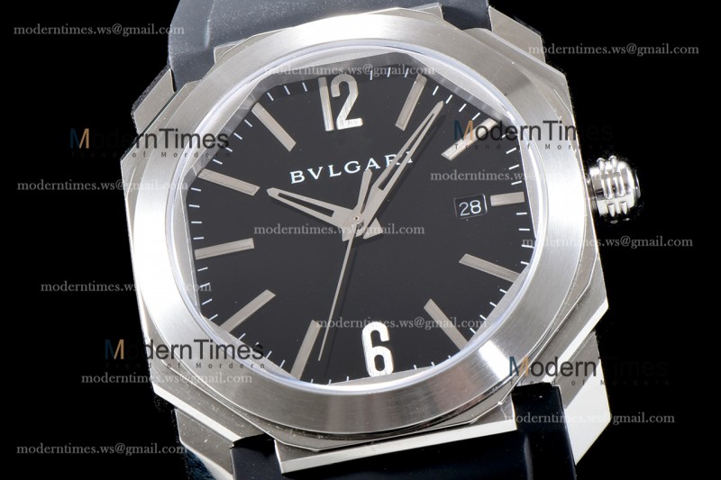 Bvlgari OCTO Series SS/RU Blk/Blk BVF Automatic 101964 BGO41BSLD