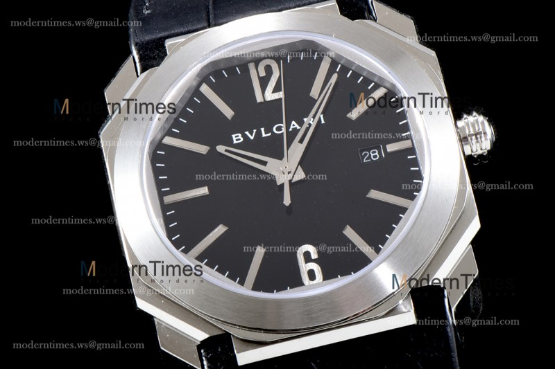 Bvlgari OCTO Series SS/LE Blk/Blk BVF Automatic 101964 BGO41BSLD