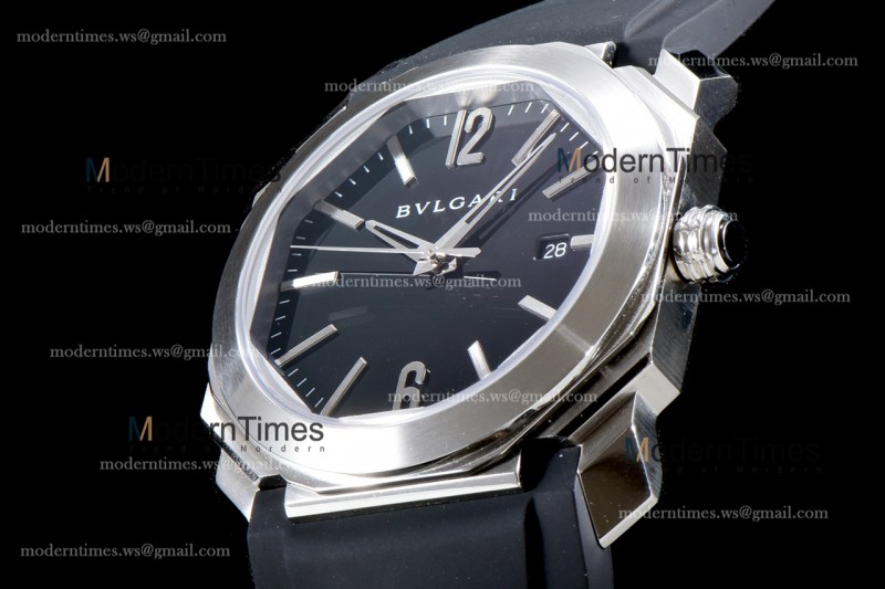 Bvlgari OCTO Series SS/RU Blk/Blk BVF Automatic 101964 BGO41BSLD