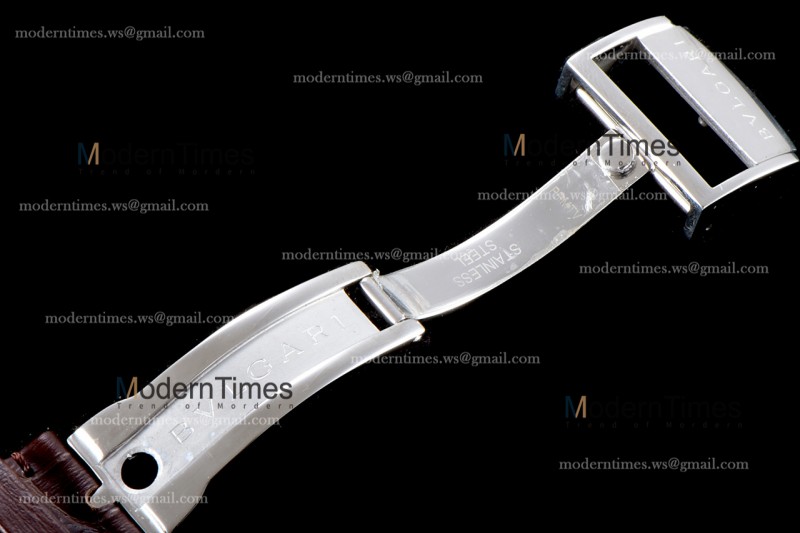 Bvlgari OCTO Series SS/LE Wht/Bro BVF Automatic 101964 BGO41BSLD