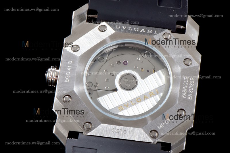 Bvlgari OCTO Series SS/RU Wht/Blk BVF Automatic 101964 BGO41BSLD