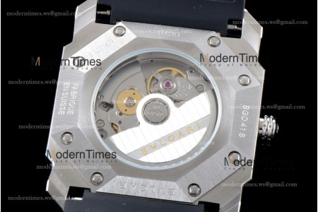 Bvlgari OCTO Series SS/RU Wht/Blk BVF Automatic 101964 BGO41BSLD