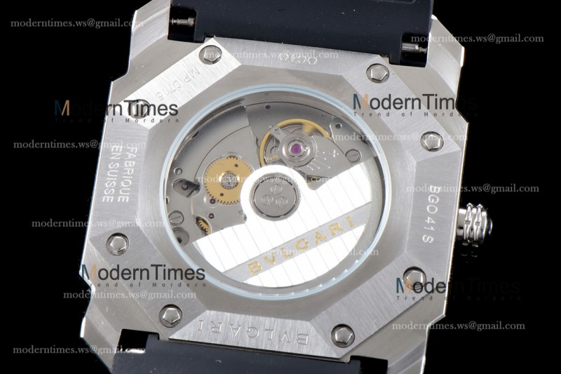 Bvlgari OCTO Series SS/RU Wht/Blk BVF Automatic 101964 BGO41BSLD