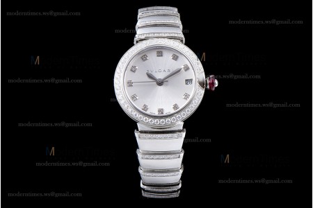 Bvlgari LVCEA Series SS/SS Wht ZLO Diams Quartz 102381 LUW33C6GDGD1D/11