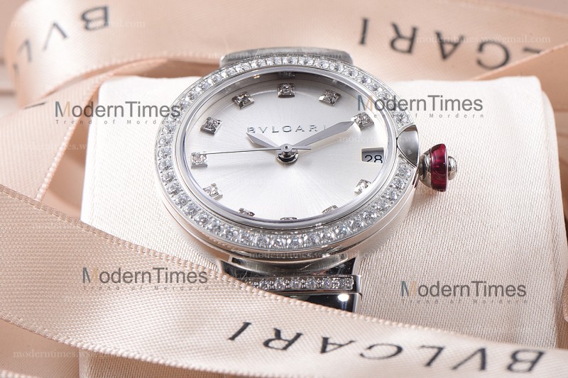 Bvlgari LVCEA Series SS/SS Wht ZLO Diams Quartz 102381 LUW33C6GDGD1D/11