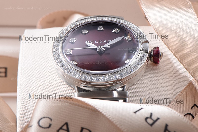 Bvlgari LVCEA Series SS/SS Bro ZLO Diams Quartz 102514 LUW23C6GDG/12