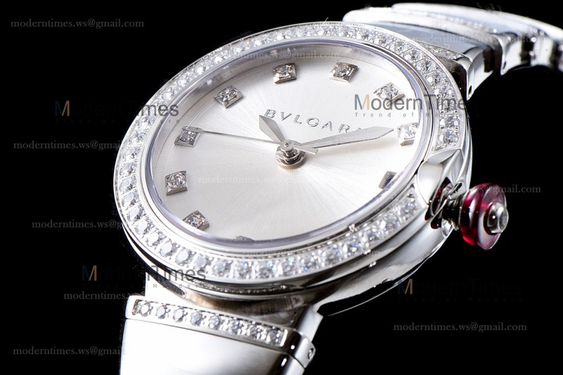 Bvlgari LVCEA Series SS/SS Wht ZLO Diams Quartz 102381 LUW33C6GDGD1D/11