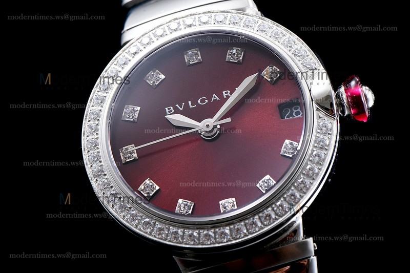 Bvlgari LVCEA Series SS/SS Bro ZLO Diams Quartz 102514 LUW23C6GDG/12
