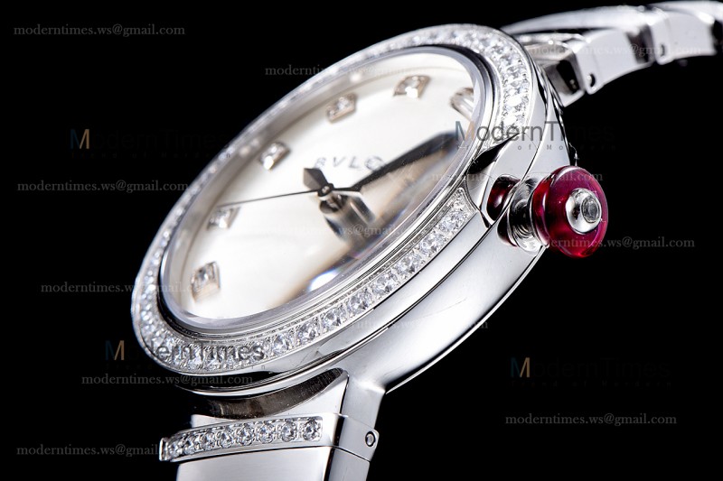 Bvlgari LVCEA Series SS/SS Wht ZLO Diams Quartz 102381 LUW33C6GDGD1D/11