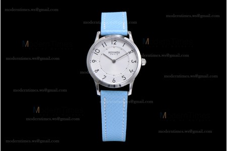 Hermes Slim D Series SS/LE BVF Wht/Blu Quartz 