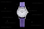 Hermes Slim D Series SS/LE BVF Wht/Per Diams Quartz 