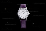 Hermes Slim D Series SS/LE BVF Wht/Per Diams Quartz 