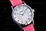 Hermes Slim D Series SS/LE BVF Wht/Pin Quartz 