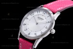 Hermes Slim D Series SS/LE BVF Wht/Pin Quartz 