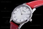 Hermes Slim D Series SS/LE BVF Wht/Red Quartz 