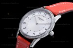 Hermes Slim D Series SS/LE BVF Wht/Red Diams Quartz 