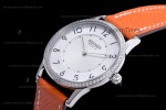 Hermes Slim D Series SS/LE BVF Wht/Bro Diams Quartz 
