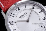 Hermes Slim D Series SS/LE BVF Wht/Red Quartz 