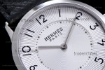 Hermes Slim D Series SS/LE BVF Wht/Blk Quartz 