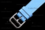 Hermes Slim D Series SS/LE BVF Wht/Blu Diams Quartz 