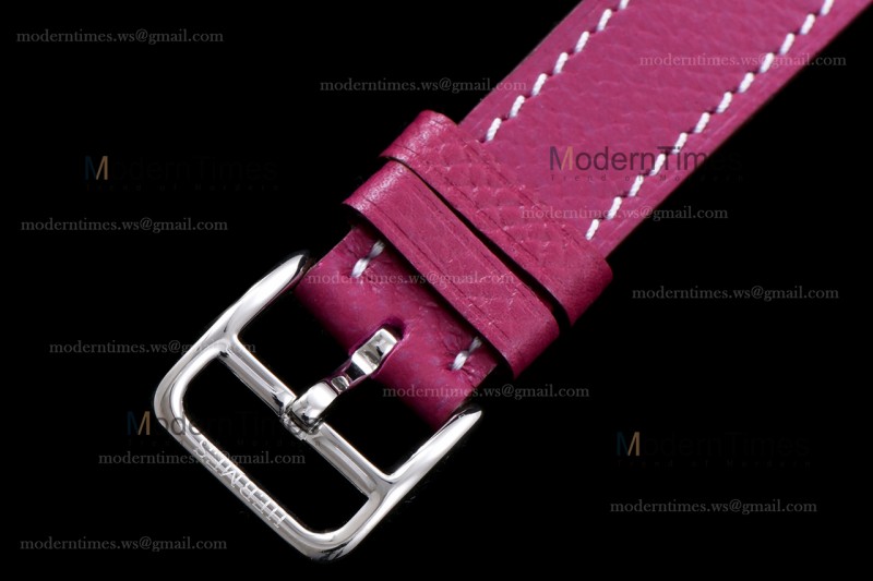Hermes Slim D Series SS/LE BVF Wht/Red Quartz 