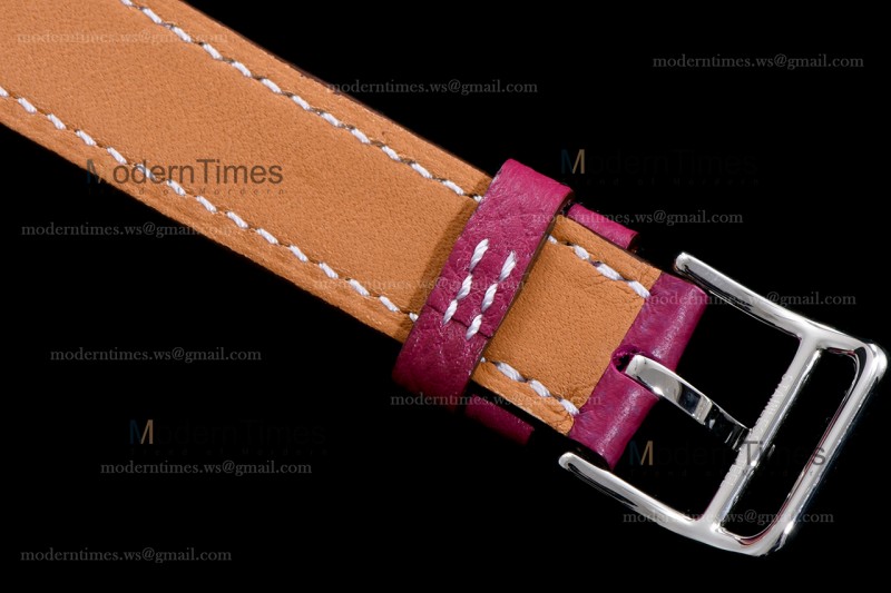Hermes Slim D Series SS/LE BVF Wht/Red Quartz 