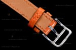 Hermes Slim D Series SS/LE BVF Wht/Bro Diams Quartz 