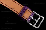 Hermes Slim D Series SS/LE BVF Wht/Per Quartz 