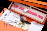 Hermes Slim D Series RG/LE BVF Wht/Pin Quartz 