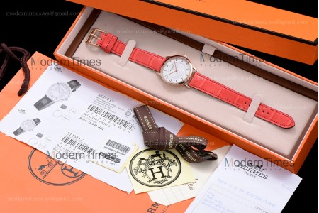 Hermes Slim D Series RG/LE BVF Wht/Red Quartz 