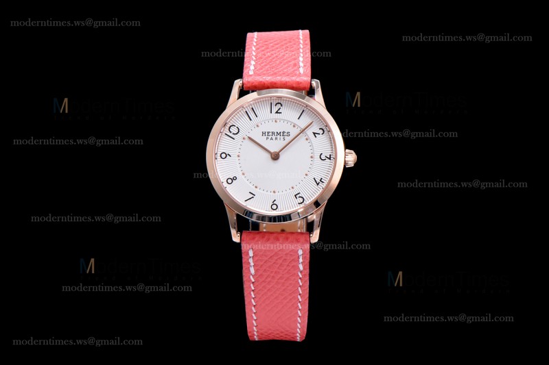 Hermes Slim D Series RG/LE BVF Wht/Red Quartz 