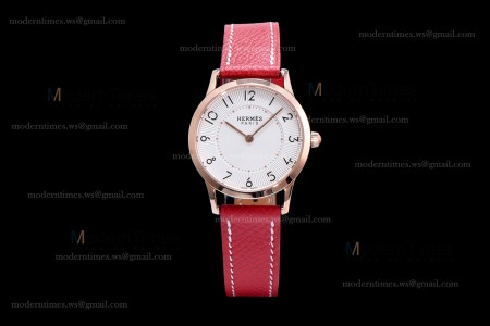 Hermes Slim D Series RG/LE BVF Wht/Red Quartz 