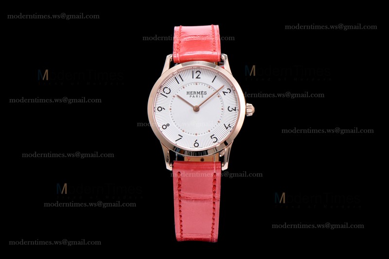 Hermes Slim D Series RG/LE BVF Wht/Red Quartz 