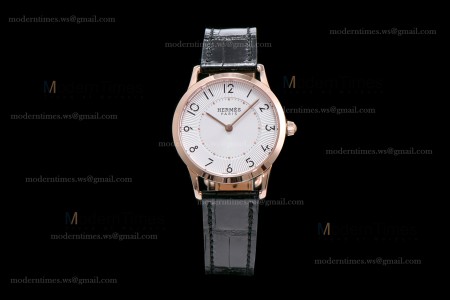 Hermes Slim D Series RG/LE BVF Wht/Blk Quartz 