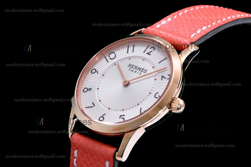 Hermes Slim D Series RG/LE BVF Wht/Red Quartz 