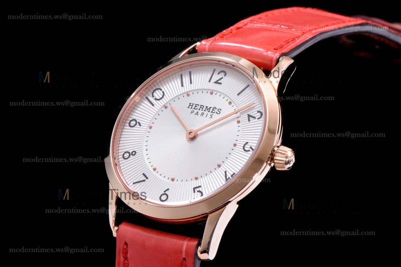 Hermes Slim D Series RG/LE BVF Wht/Red Quartz 