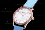 Hermes Slim D Series RG/LE BVF Wht/Blu Diams Quartz 