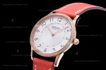 Hermes Slim D Series RG/LE BVF Wht/Red Diams Quartz 