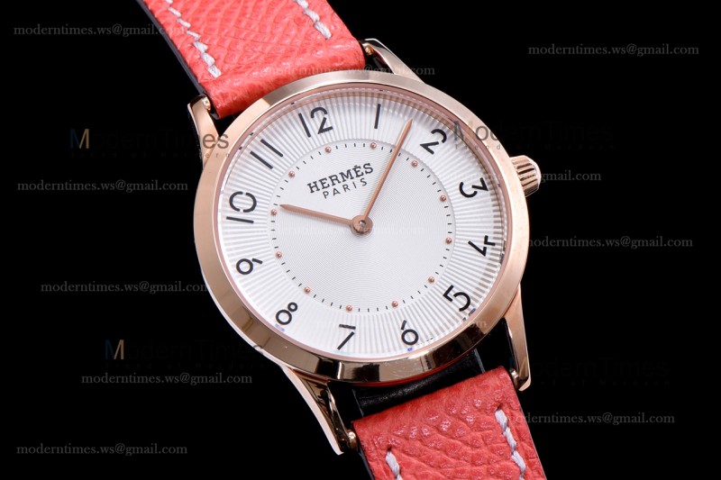 Hermes Slim D Series RG/LE BVF Wht/Red Quartz 