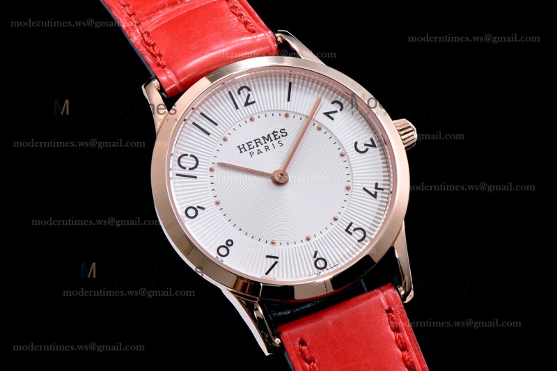 Hermes Slim D Series RG/LE BVF Wht/Red Quartz 