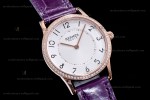 Hermes Slim D Series RG/LE BVF Wht/Per Diams Quartz 